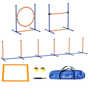Set Agility per Cani ¨C zephmum ¨C Blu e Rosso, 352x66x69 cm