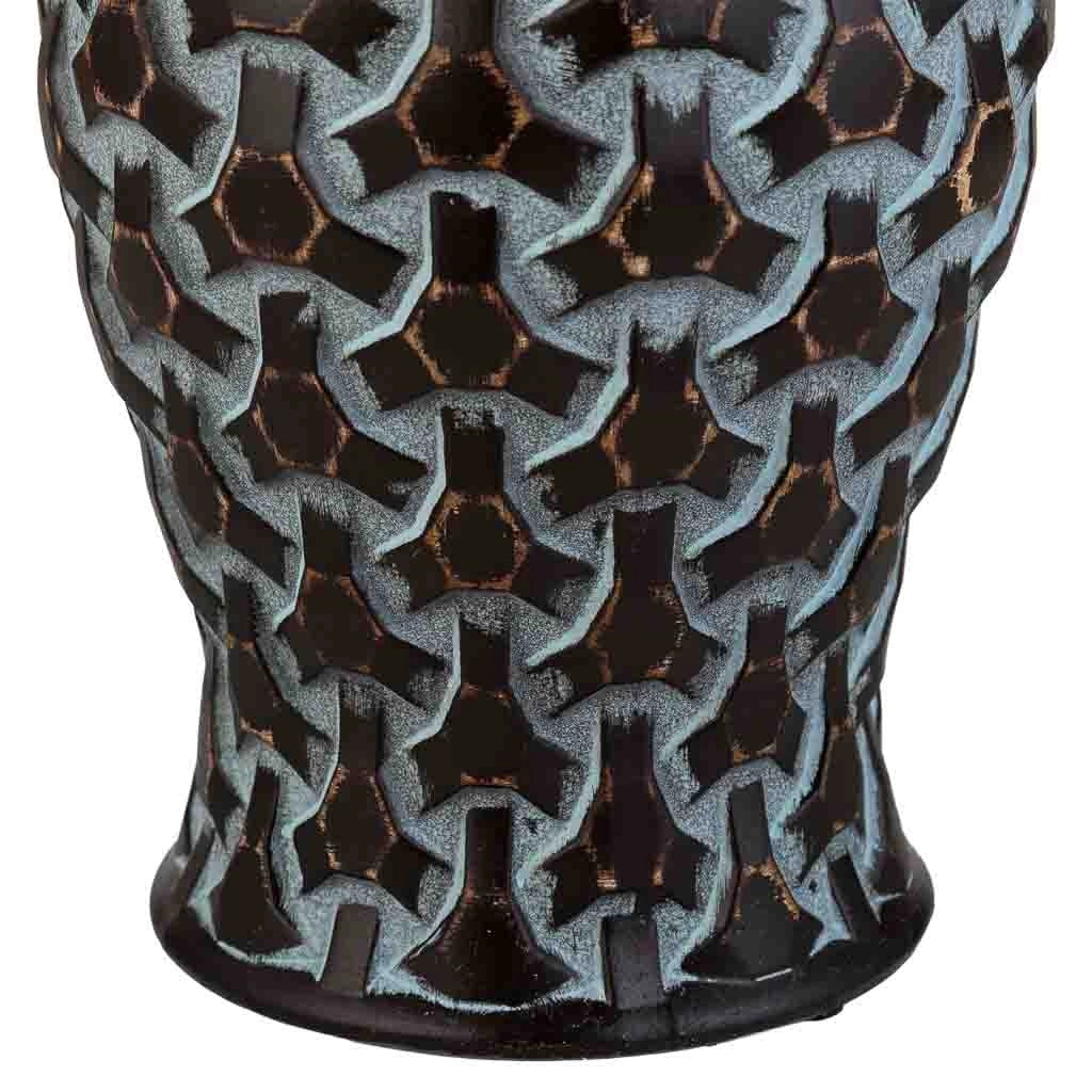 Vaso ceramica nero, d16,5x37h cm