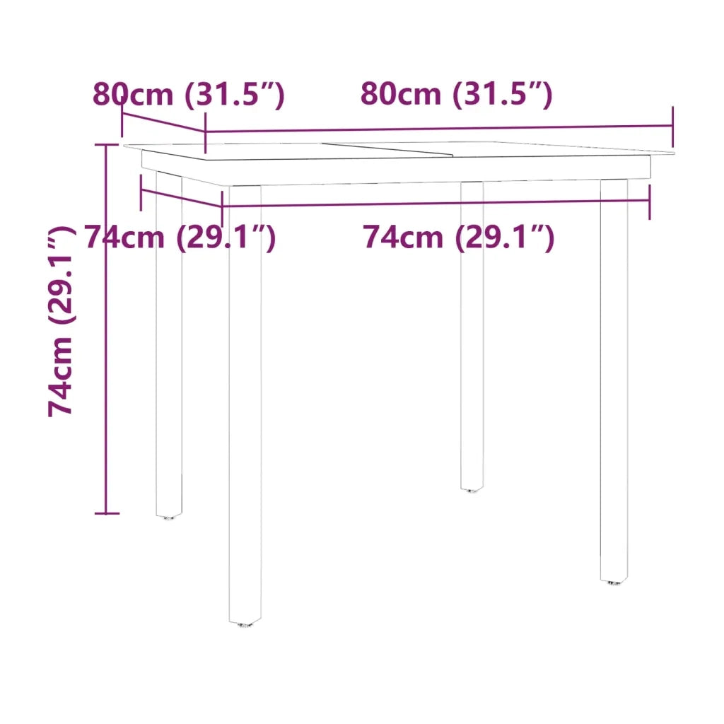 Set da Pranzo da Giardino 3 pz con Cuscini Grigio e Nero 3099335