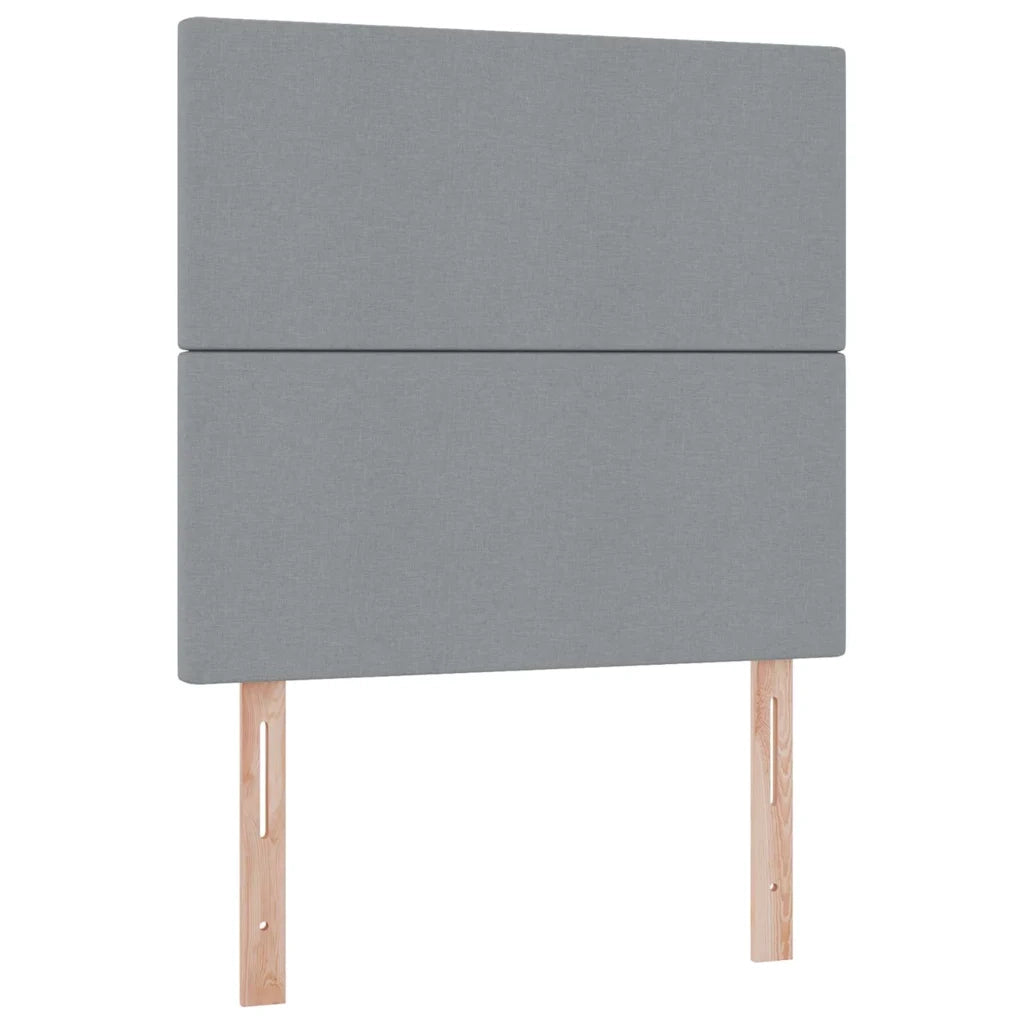 Letto con contenitore e LED con led Grigio chiaro 100 x 200 cm 3372333