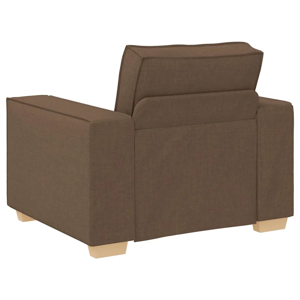 Divano 3 pcs Marrone 220 x 80 x 84 cm Tessuto misto lino 3324613