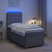 Letto box spring con materasso Grigio Chiaro 90 x 190 cm 3455238