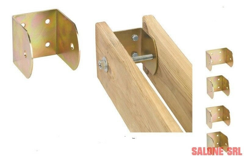 PIASTRA SUPPORTO A PARETE 10 PZ. PER FISSAGGIO TRAVI LEGNO MM.120 USO INTERNO