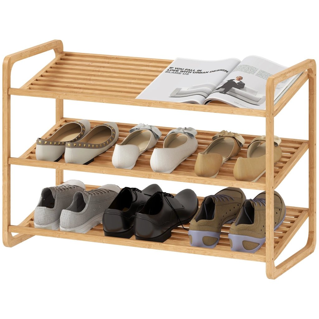 Scarpiera in Bamb¨´ 3 Livelli ¨C Minimal ¨C 76x33x50,8 cm