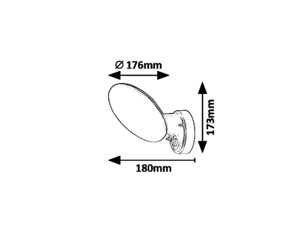 Applique esterna moderna con sensore LED 12W nera Varna