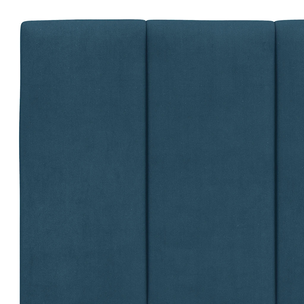 Letto con Materasso Hanko Blu 160x200 cm in Velluto 3208608