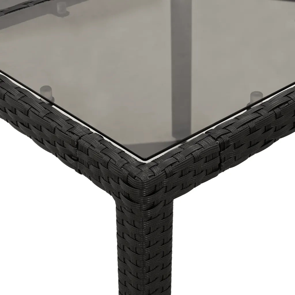 Set da Pranzo da Giardino 3 pz con Cuscini Polyrattan e Vetro 3278537