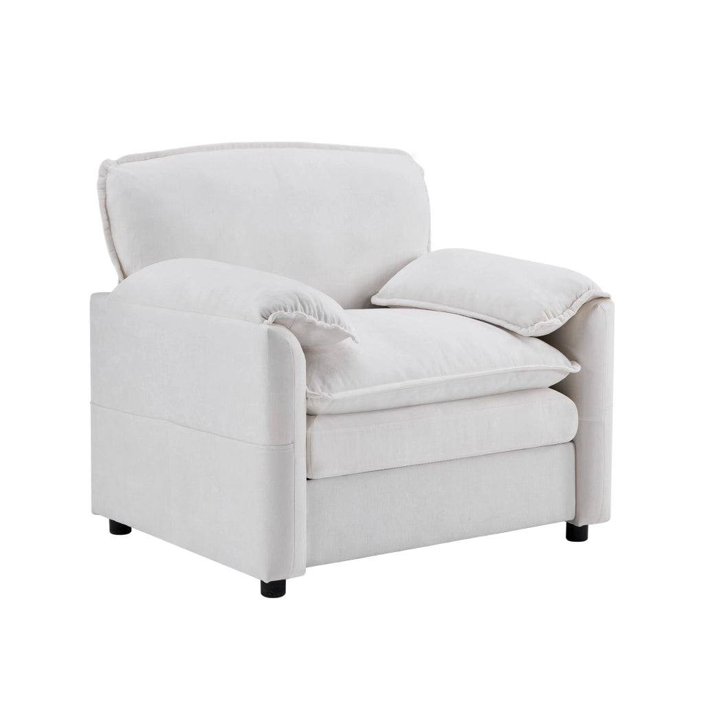 Divano singolo bianco vintage - Zephmum - Tasca doppia lato per spazio ridotto