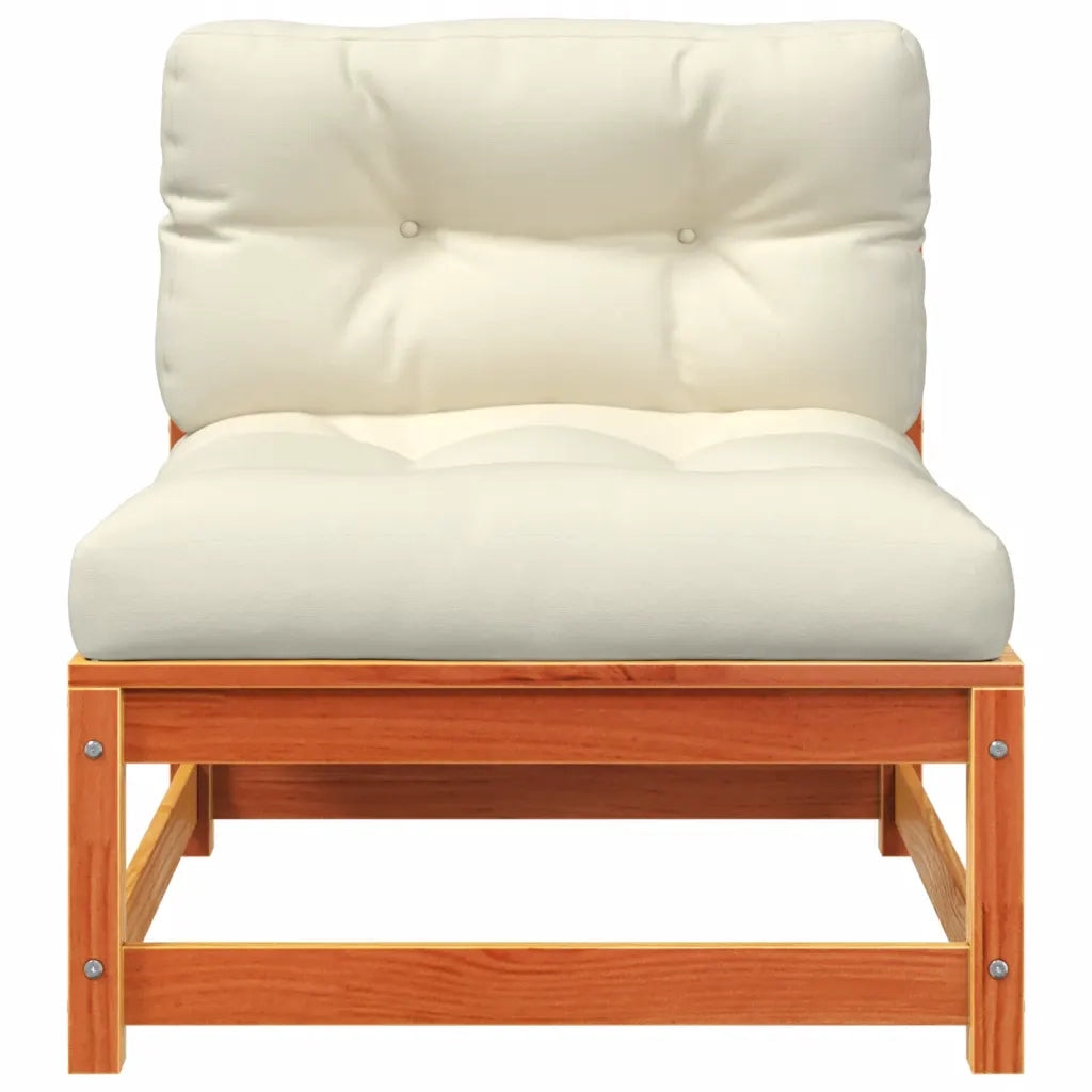Divano da Giardino Senza Braccioli con Cuscini e Poggiapiedi-Sofa da Giardino-Divano da esterno 192861