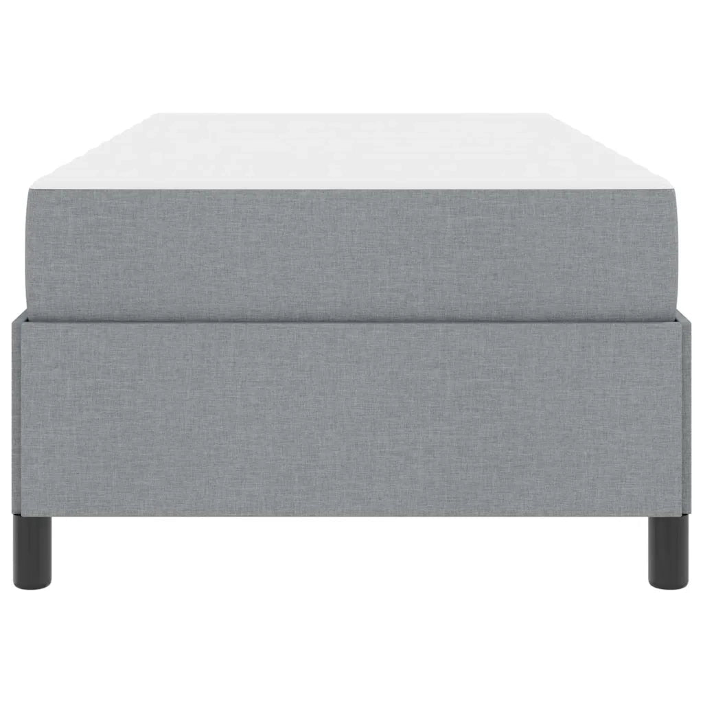 Letto a molle con materasso Grigio chiaro 90 x 190 cm Tessuto
