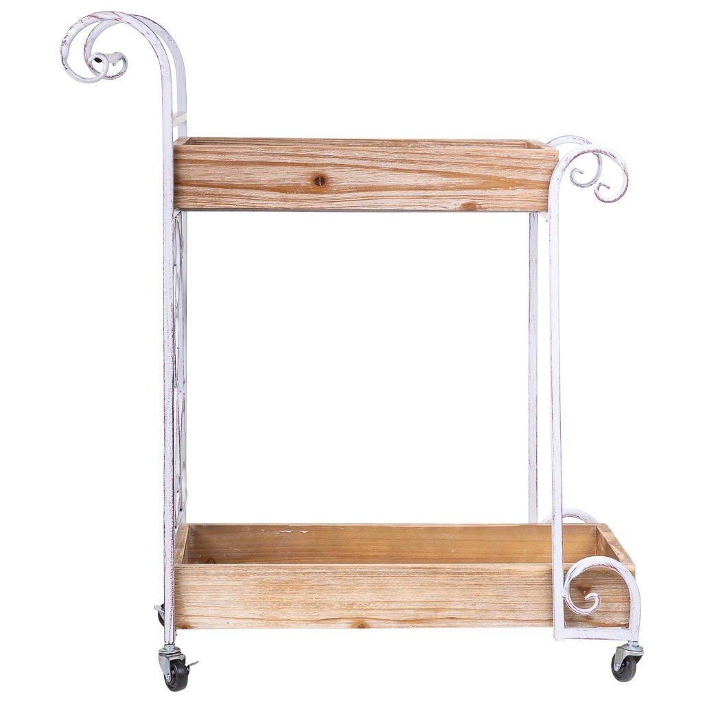 Carrello espositivo marrone, 62x35x86h cm