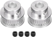 Dischi di distribuzione in alluminio - 30 denti - 6,35 mm diametro foro - 6 mm larghezza cinghia - 2 pezzi - Adatto per macchine CNC - Dischi cinghia