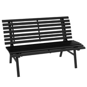 Panchina da giardino 2 posti ¨C Xylo ¨C Alluminio nero a doghe 123x67x79cm