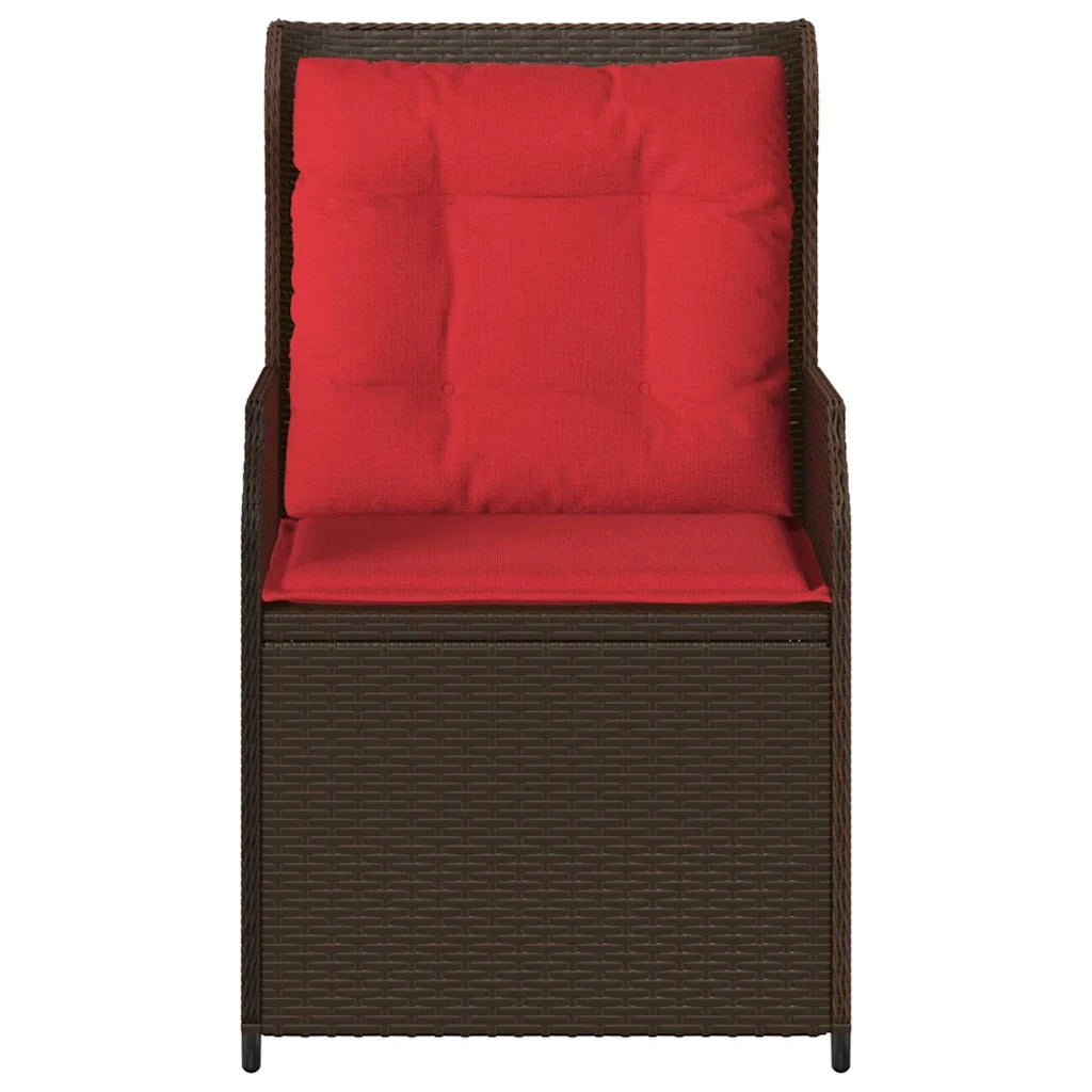 Panchina da giardino 2 pcs Marrone polyrattan 3394491