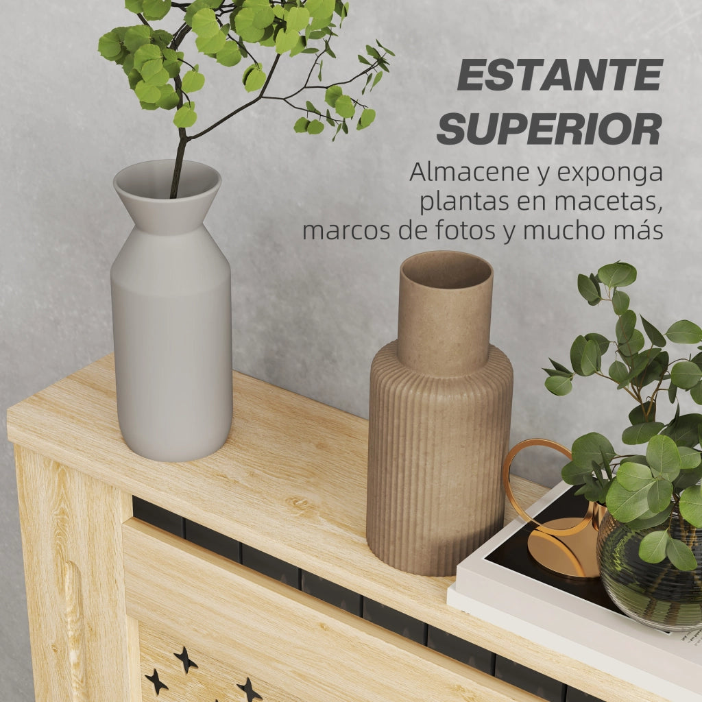 Copriradiatore in legno per salone e camera ¨C Minimal ¨C rovere 78x19x82 cm