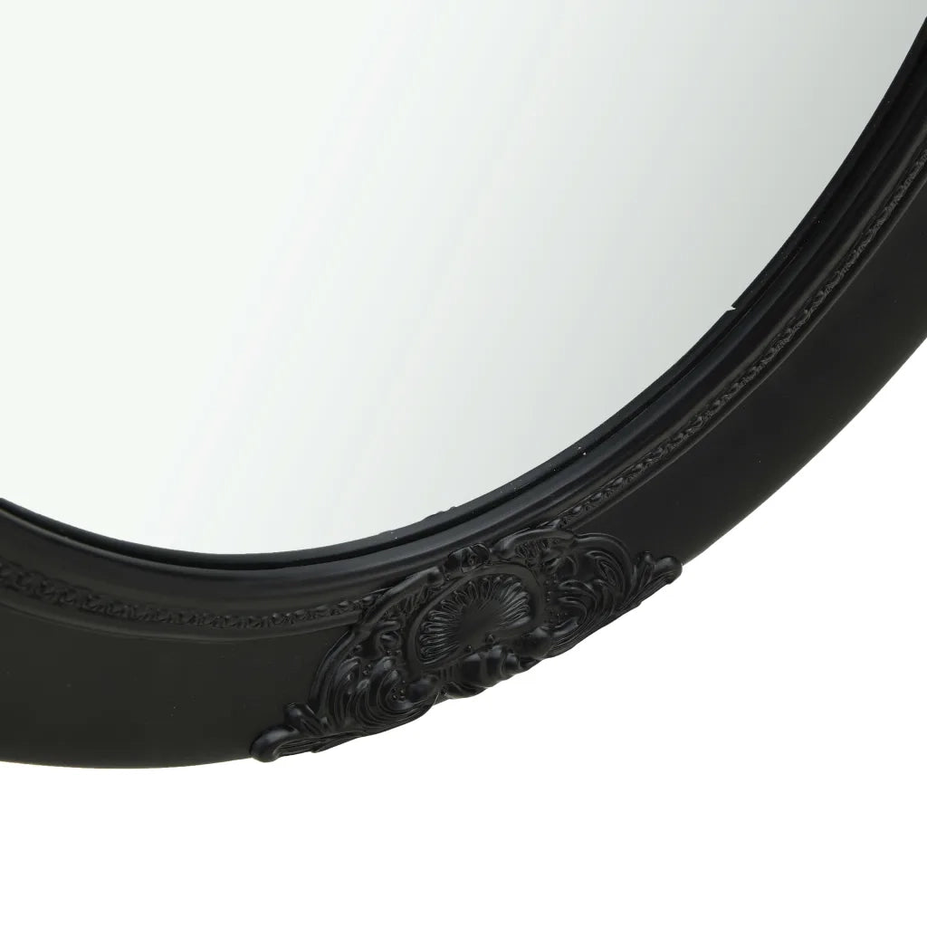 Specchio da Parete Stile Barocco 50x70 cm Nero 320355