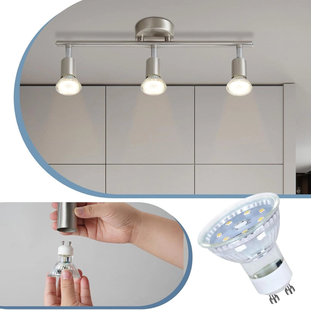 ZMH Faretto da soffitto 3 luci GU10 moderni per camera letto corridoio