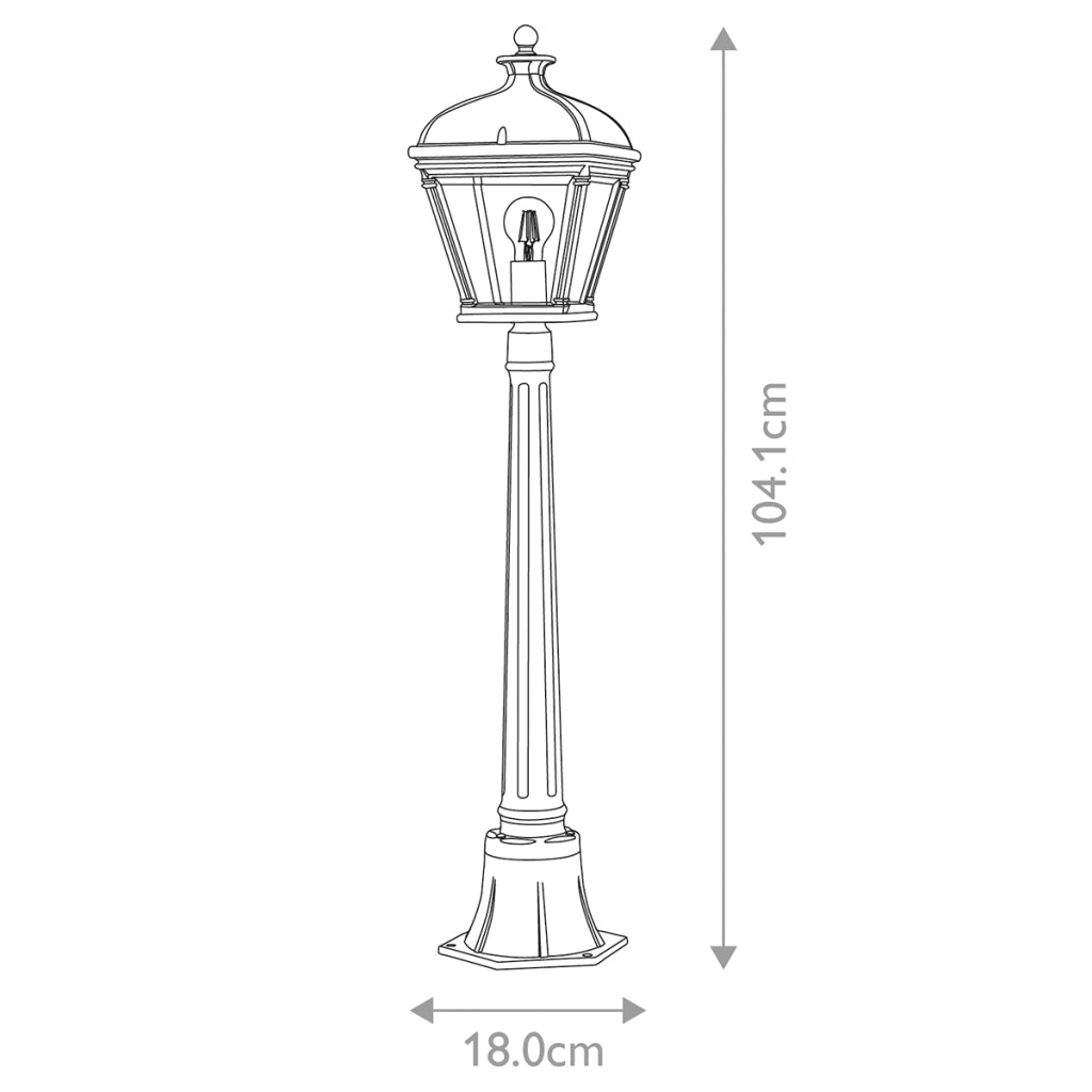 Paletto da giardino classico Bayview Elstead E27 60W