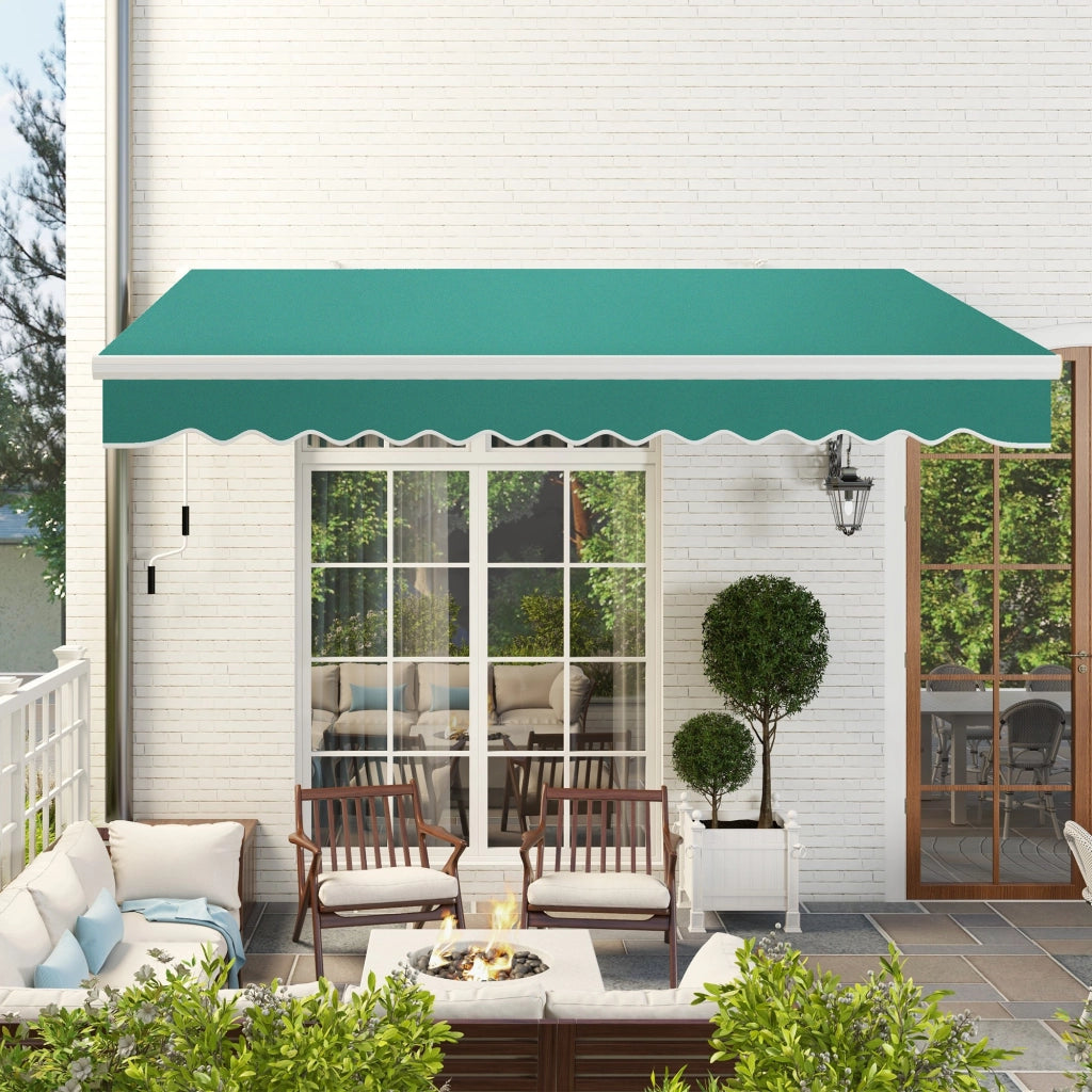 Toldo Manuale per Terrazza ¨C Minimal ¨C Verde Antracite 395x245 cm