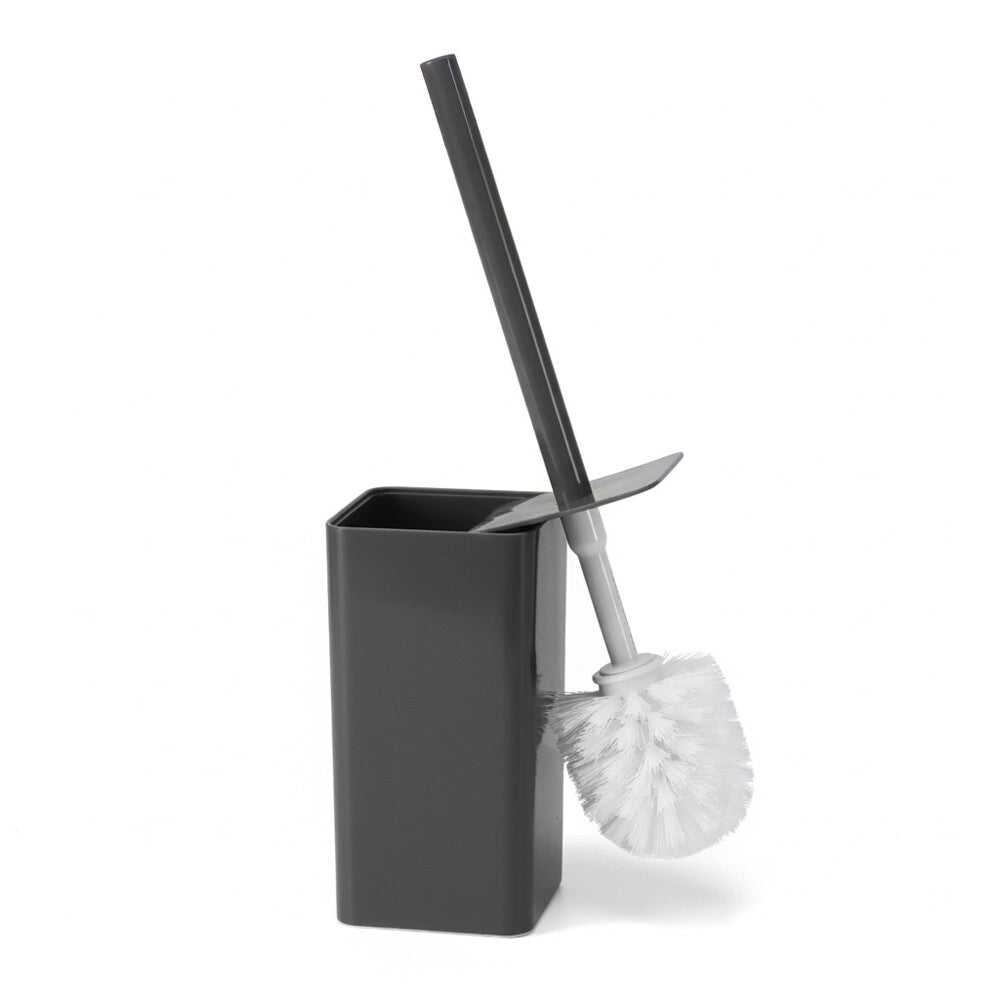 Set accessori bagno completo da 4 pezzi in plastica grigio e cromo Star