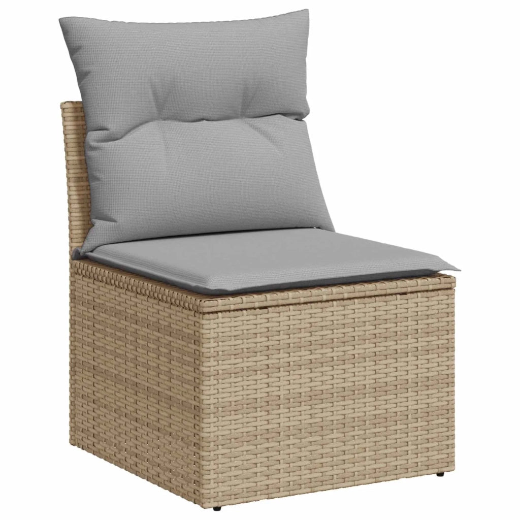 Set di divani 6 pz 4-Numero di posti Beige e Grigio Chiaro 3447089