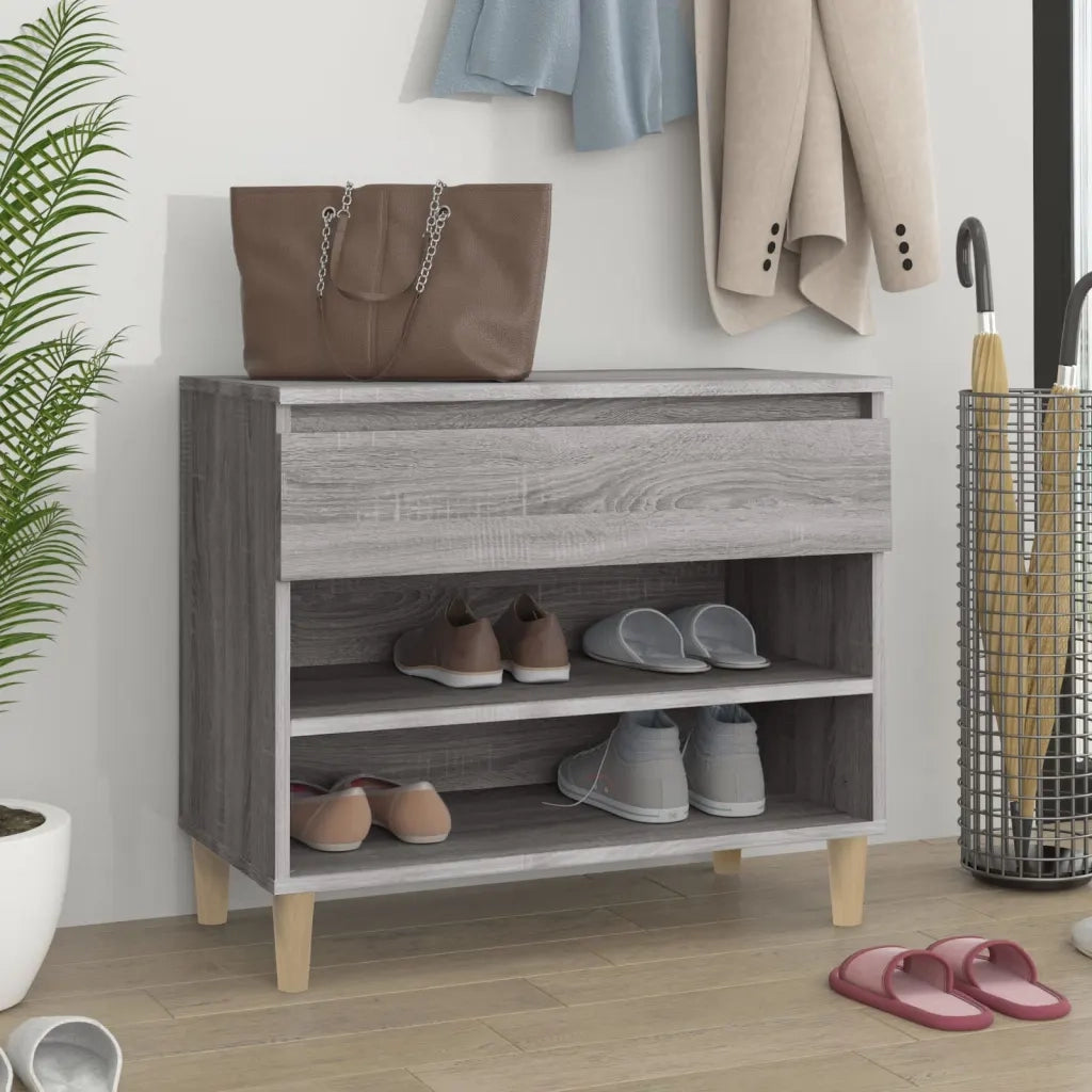Scarpiera | Mobile per scarpe Grigio Sonoma 70x36x60 cm in Legno Multistrato