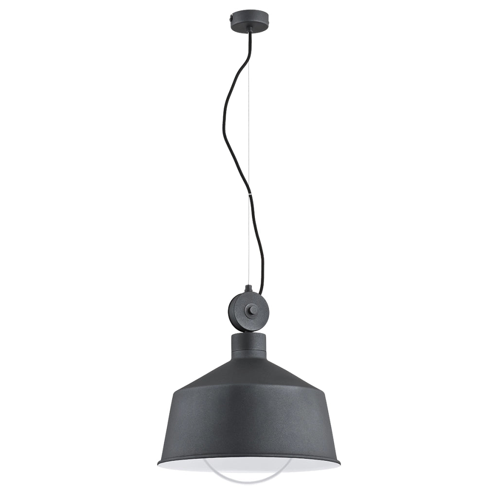 Lampada sospensione industriale nera gabbia E27 15W CORA Alfa