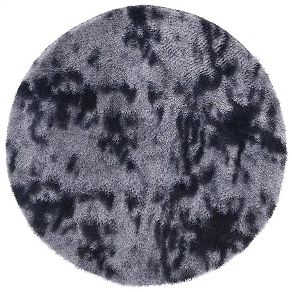 Tappeto Shaggy a Pelo Lungo NAVARRA Grigio Scuro 160x160 cm 4102912