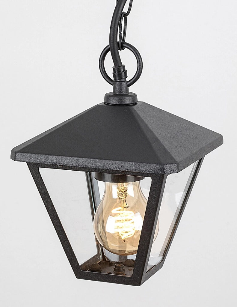Lampada a sospensione esterna Rabalux Paravento E27 IP44 nera