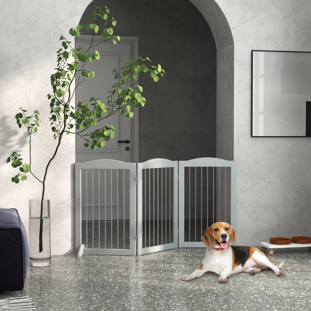 Barriera di Sicurezza per Cani ¨C Minimal ¨C Grigio 154x30x80 cm