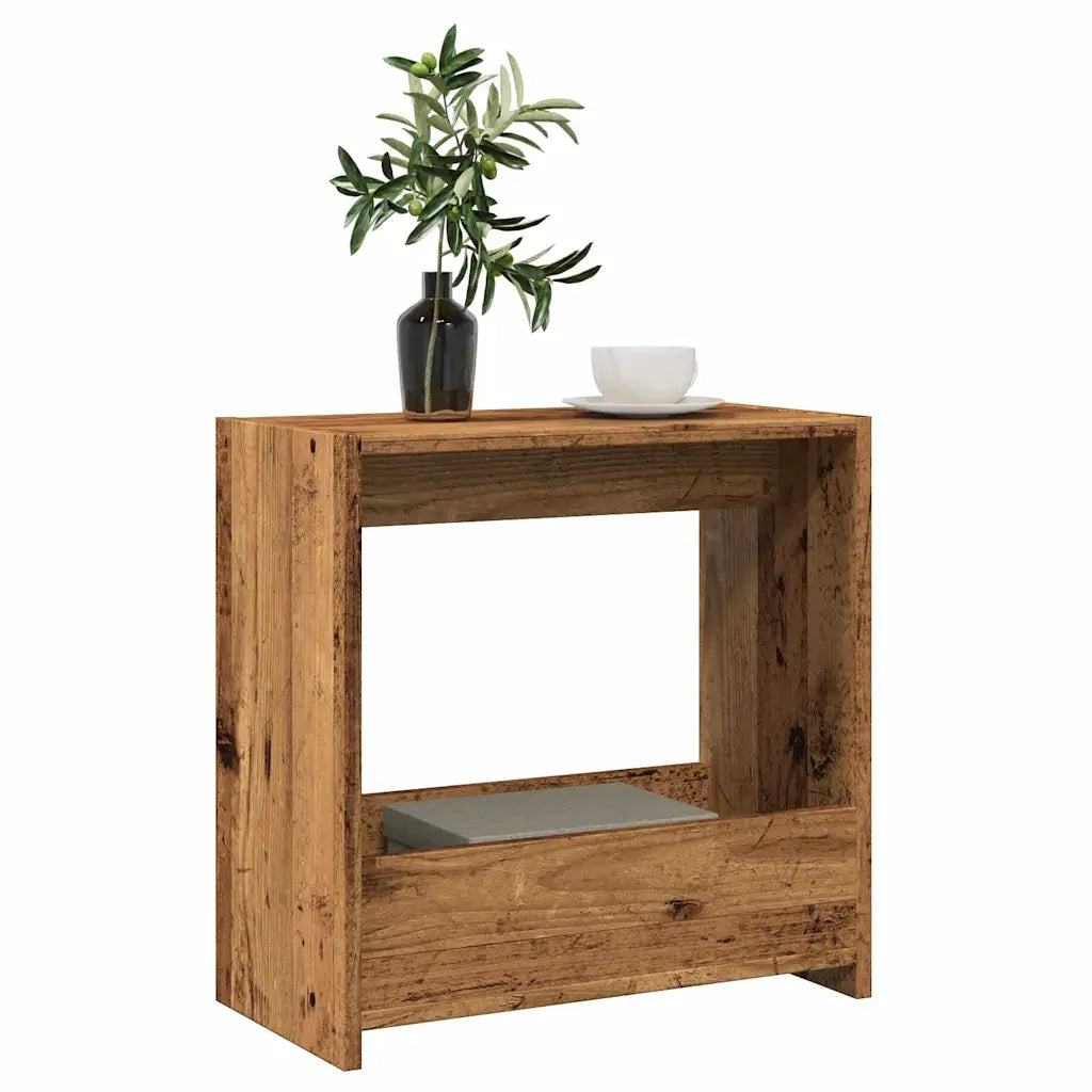 Tavolino-Tavolino da soggiorno-Tavolo Legno Vecchio 50x26x50 cm in Legno Multistrato