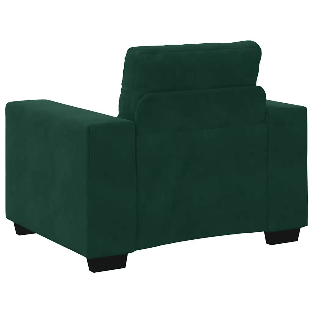 Divano Sedia Verde Scuro 100x78x80 cm Velluto 4105100
