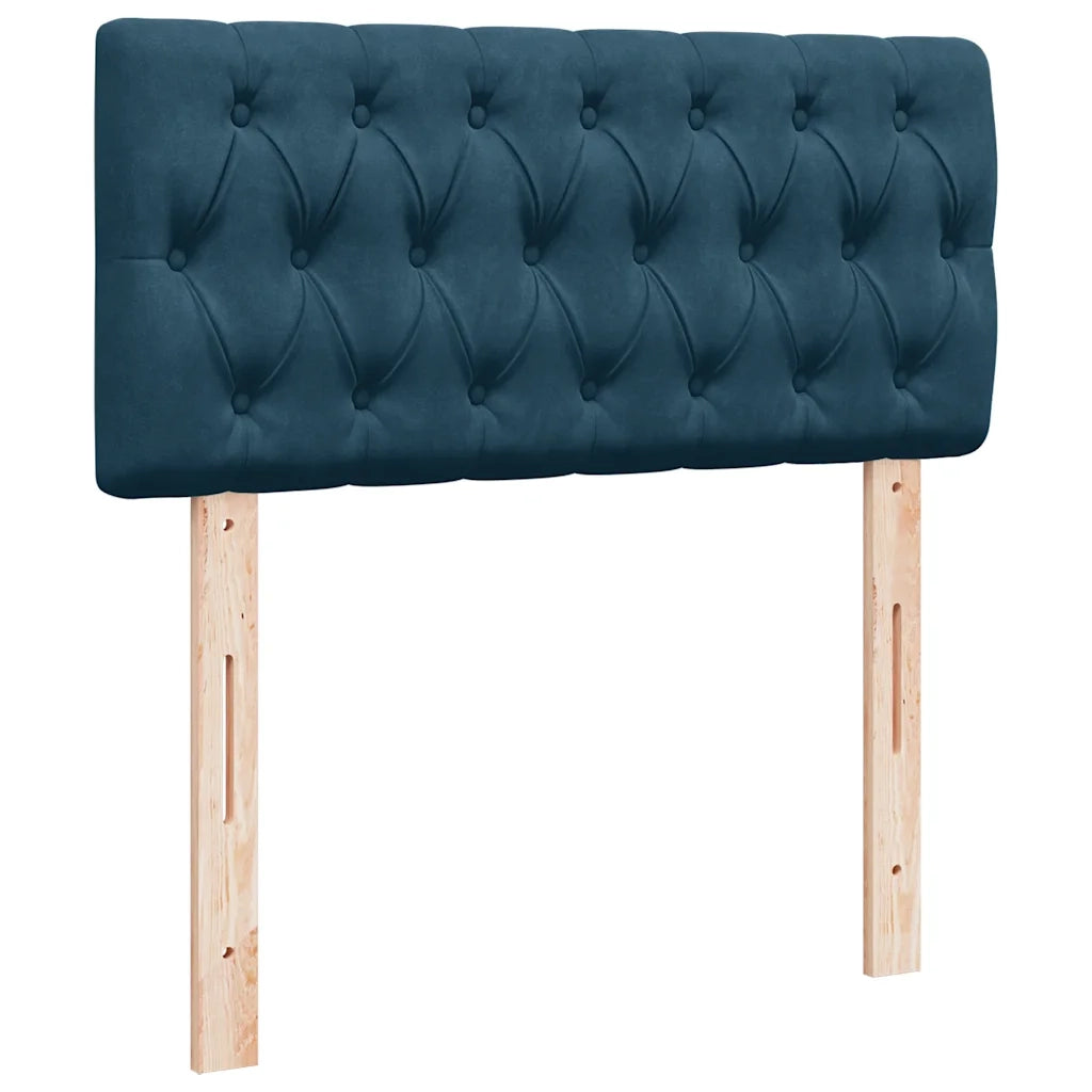 Giroletto a Molle con Materasso Blu 90x200 cm in Velluto 3287648