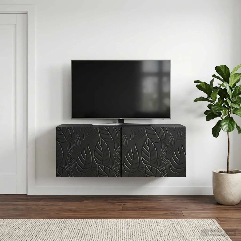 Mobile Porta TV da Muro 59,5 x 31 cm Nero Legno ingegnerizzato 898876