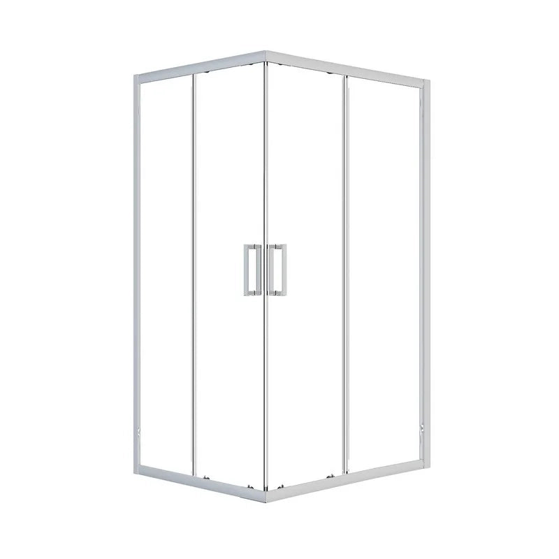 Box Doccia Rettangolare 68-80/88-100x185h 4mm Cromato - Volta