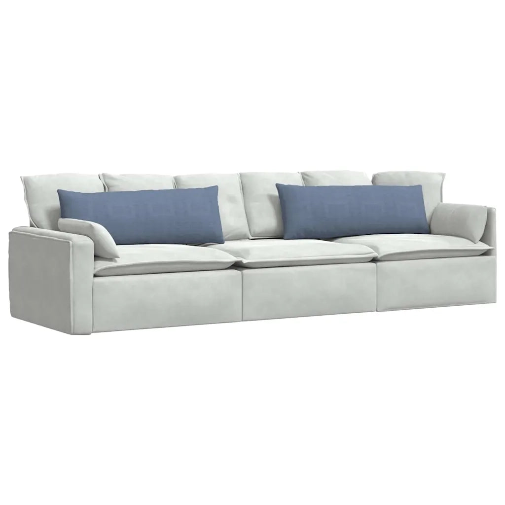 Cuscini da Divano 2 pz-Set di 2 Cuscini per Sofa Blu 120 x 40 cm Tessuto in Cords 572645