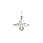 Sospensione Classica L&aposAquila Ceramica E Ottone Satinato 1 Luce E27