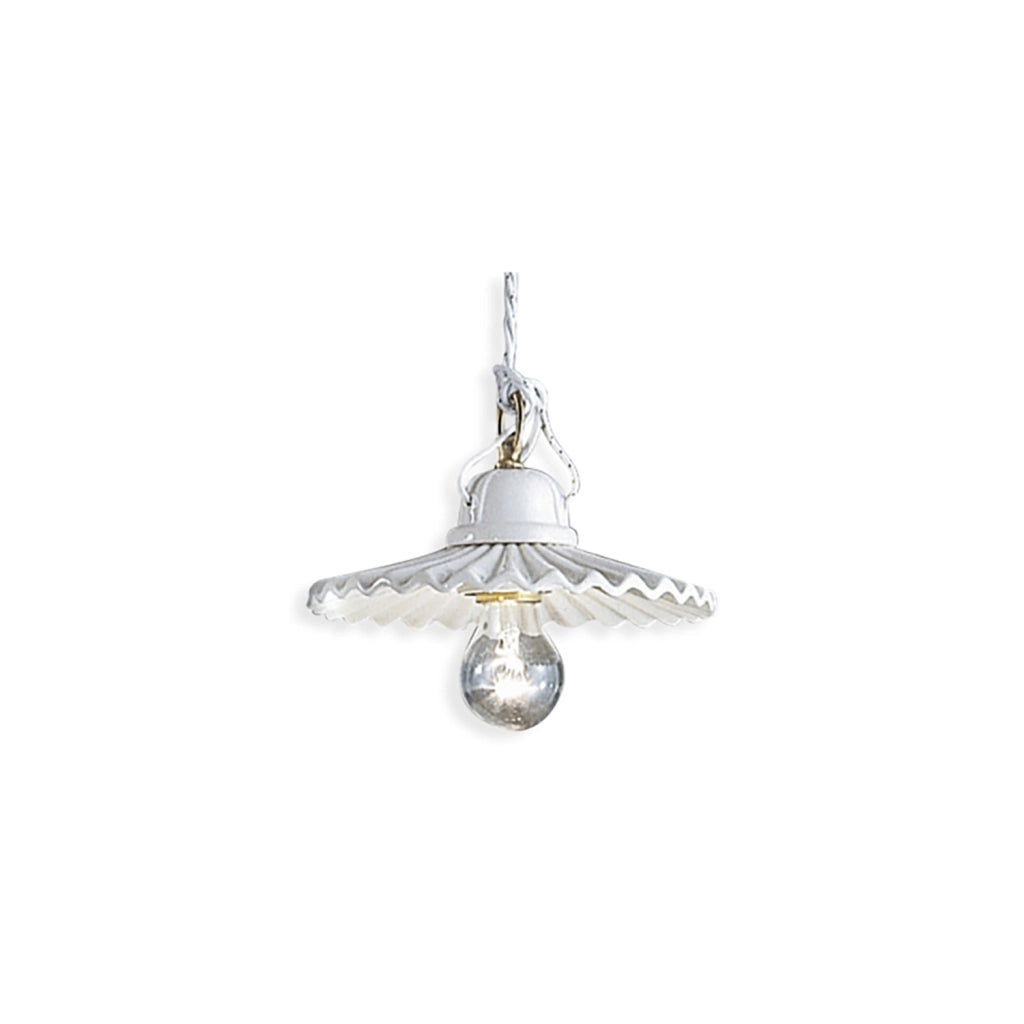 Sospensione Classica L&aposAquila Ceramica E Ottone Satinato 1 Luce E27
