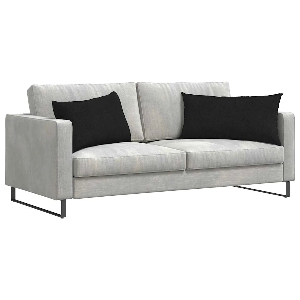 Cuscini da Divano 2 pz-Set di 2 Cuscini per Sofa Nero 80 x 40 cm Tessuto 806278