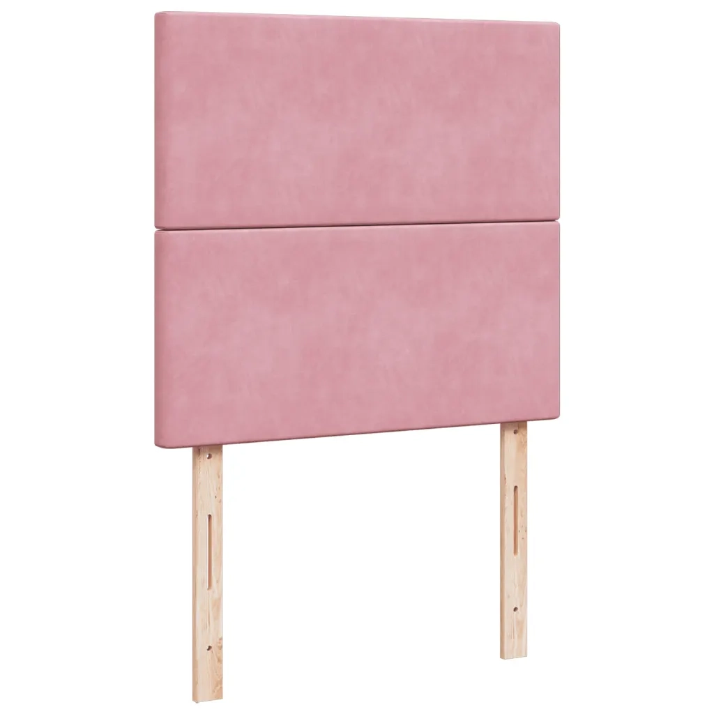 Giroletto a Molle con Materasso Rosa 80x200 cm in Velluto 3290761