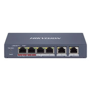 Switch hikvision smart managed hi-poe 10/100 l2, 4 10/100m rj45 poe ports, 2 10/100m rj45 port, 802. - 301802041