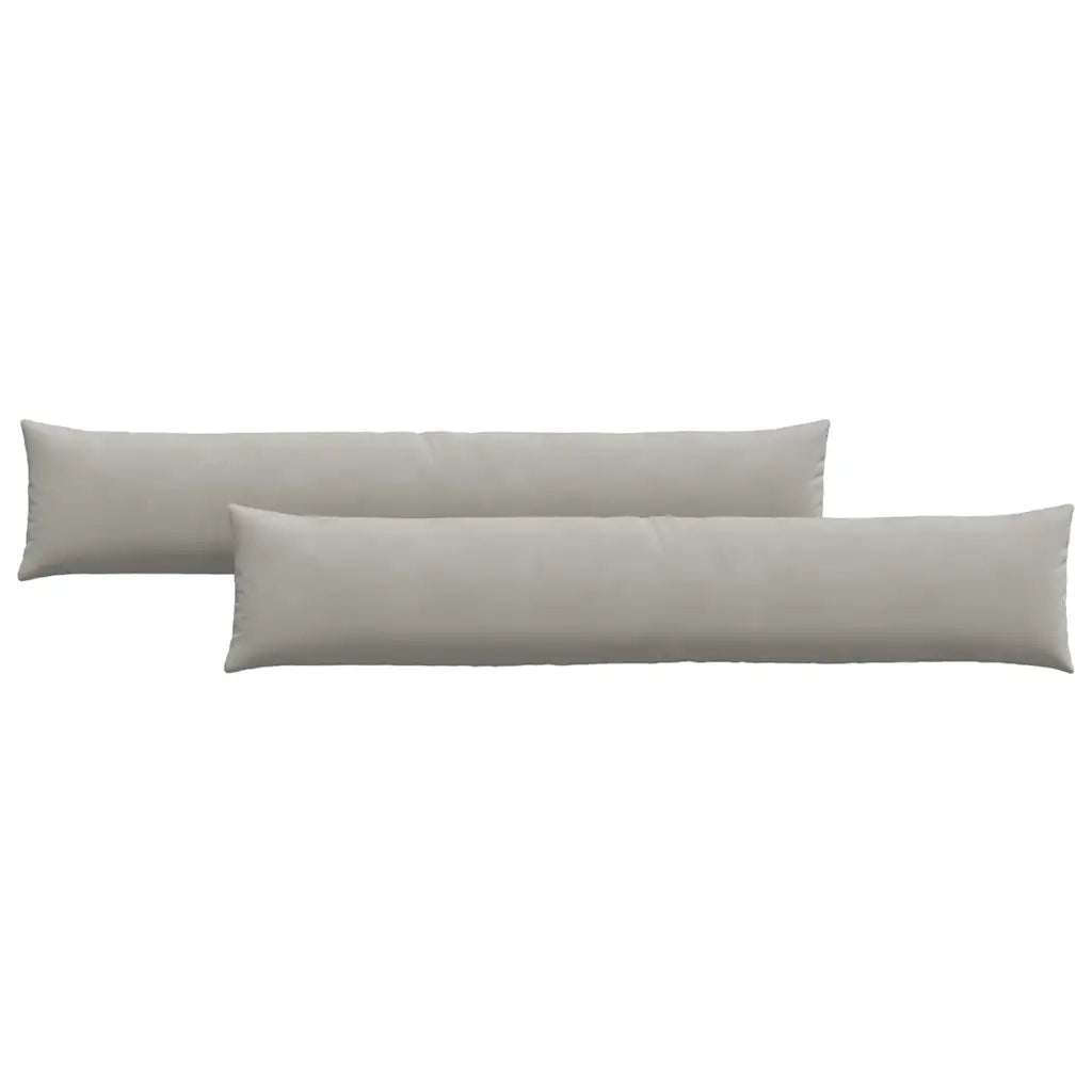 Cuscini da Divano 2 pcs Grigio chiaro 200 x 40 cm Tessuto 42013898
