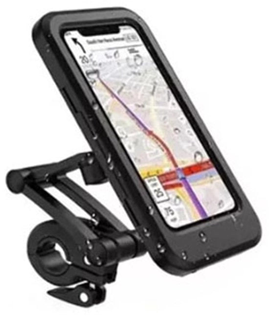 Supporto per telefono acqua resistente - 360° regolabile - compatibile con motocicletto - supporto per navigatore - TPU touchscreen