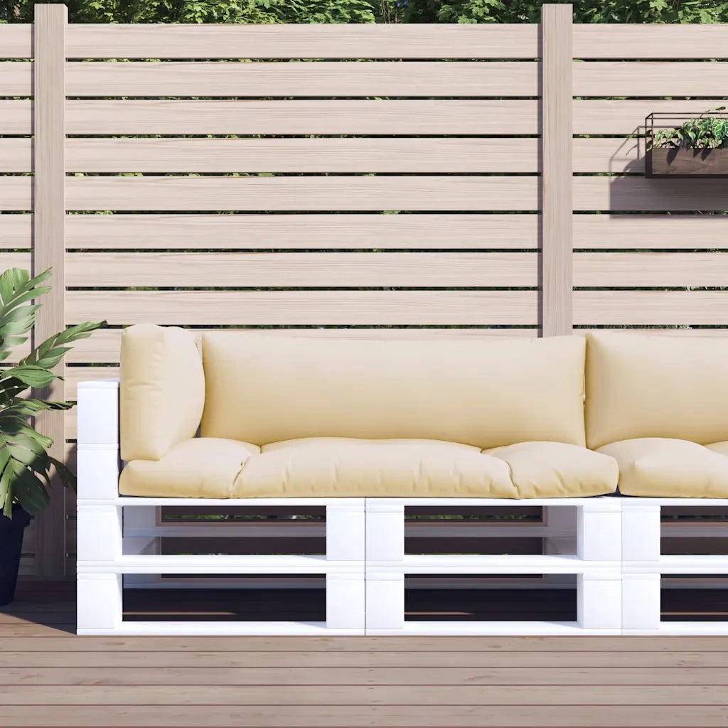 Cuscini per Pallet 3 pz Beige in Tessuto 360947