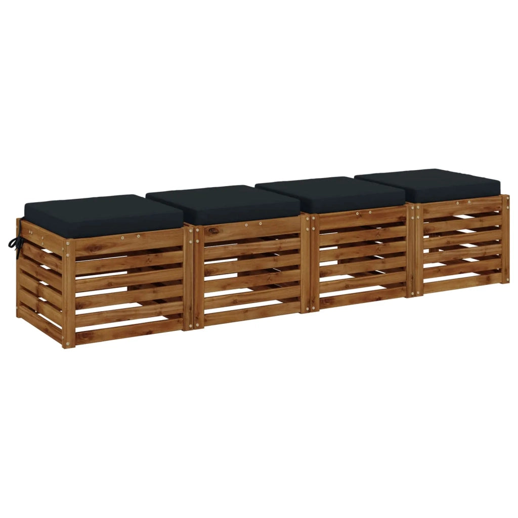 Cuscini per Sedia in 4 Pezzi SOEST 4 pz 100% Poliestere 944562