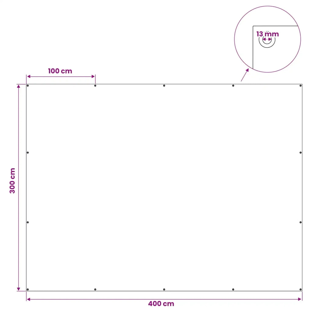Telo con Occhielli Bianco 3 x 4 m 90 gsm PE 42039385