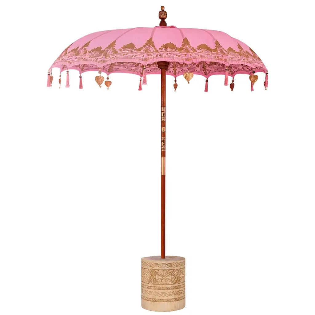 Parasol Balinese 260 Rosa 180-190 cm Cotone e legno massello 3356904