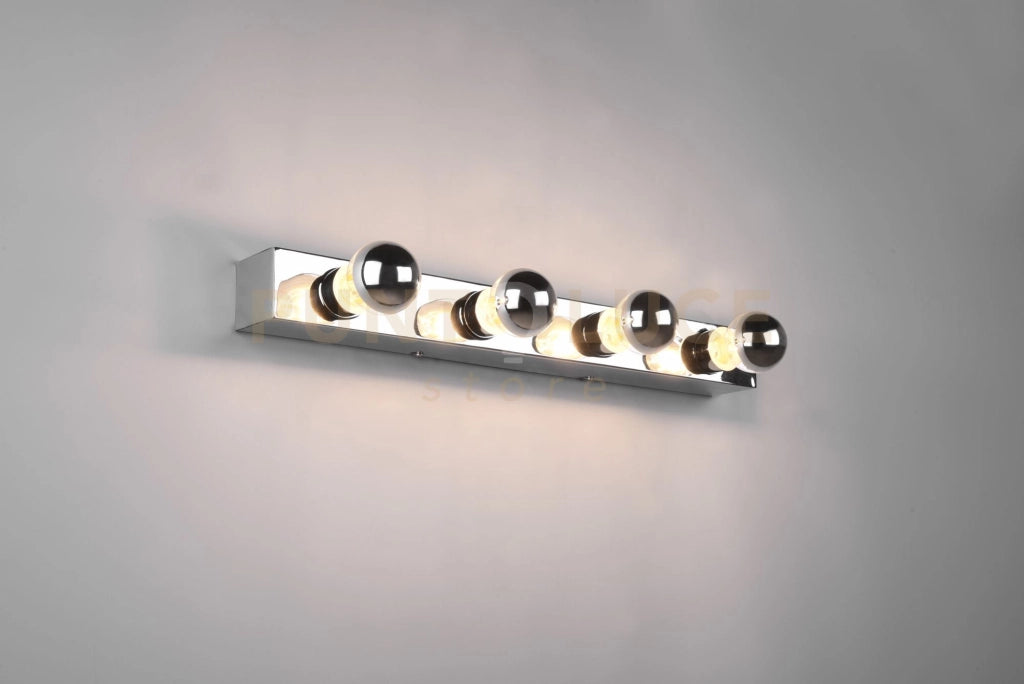 THEATRO H2O APPLIQUE CROMO 4 PORTA LAMPADA IP44 CON INTERRUTTORE H. 55CM ATTACCO E27