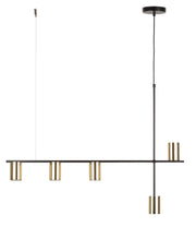 Lampada sospensione moderna nero-oro Vendo 5 GU10 Sigma