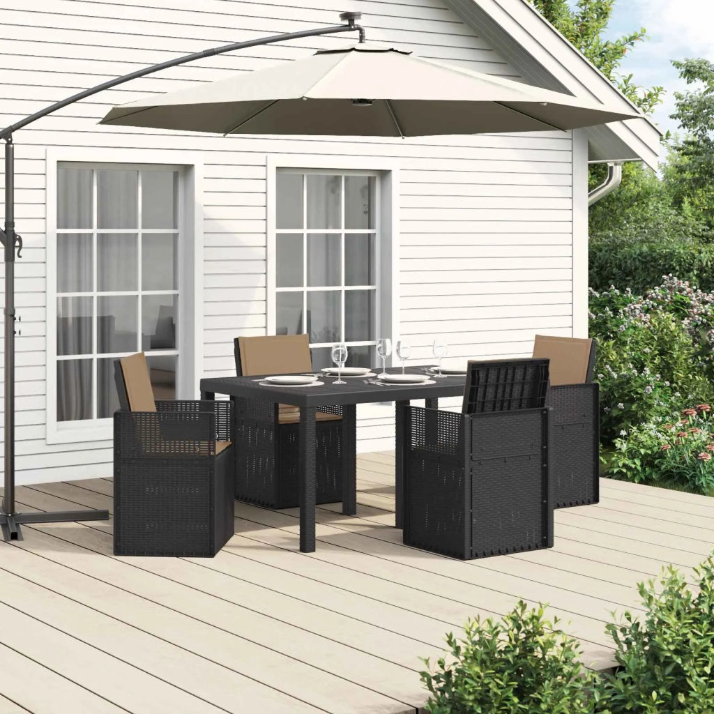 Set da Pranzo per Giardino 5 pcs Antracite e Tortora PP 3430057